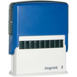 Tampon Texte Imprint2 Bleu, Cassette Encrage Bleu, 47*18mm