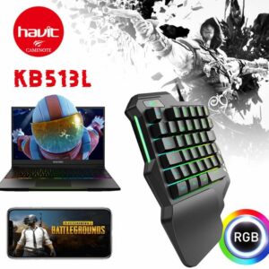 Clavier Gaming Havit KB513L One-Hand RGB Interface USB