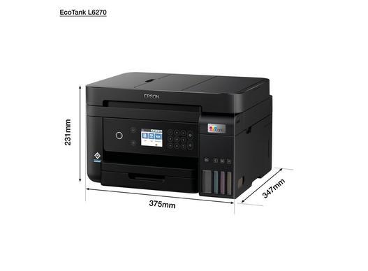 Imprimante EPSON ECOTANK L6270 Réservoir 3en1 Couleur A4 Rec/Ver Chargeur  Auto, Wifi Et Cable