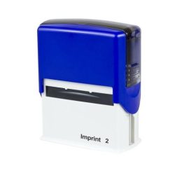 Tampon Texte Imprint2 Bleu, Cassette Encrage Noir, 47*18mm