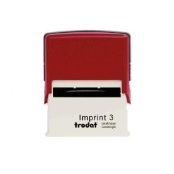 Tampon Texte Imprint3 Rouge, Cassette Encrage Rouge, 58*22mm